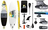 AQUALUST 10'6' SUP Board Stand Up Paddle Surf-Board BlueDrive S Power Fin Motor mit Akku gelb