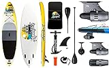 AQUALUST 10'6' SUP Board Stand Up Paddle Surf-Board BlueDrive S Power Fin Motor mit Akku gelb
