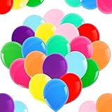 Premium Luftballons Bunt • 100 Stück • 10 Farben • Bunte Luftballons Helium geeignet •...