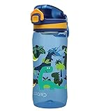 Opard 500ml Trinkflasche Kinder, Mit auslaufsicherem Flip-Top-Deckel, wiederverwendbarem BPA-freiem...