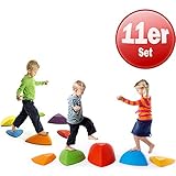 Sport-Tec Hügelkuppen-Set, Balance Spiel, Balancierspiel, Kinder, Kindergarten, 11-tlg.