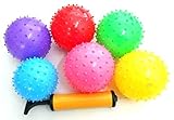 jameitop® 6X Igelball Stachelball Noppenball Massageball Bunte Farben inkl. Ballpumpe, Durchmesser ca. 10 cm